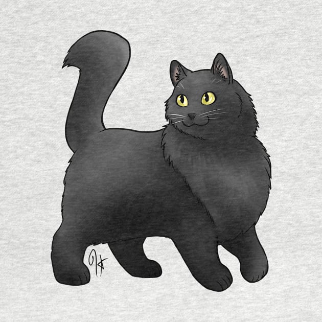 Cat - Turkish Angora - Black by Jen's Dogs Custom Gifts and Designs